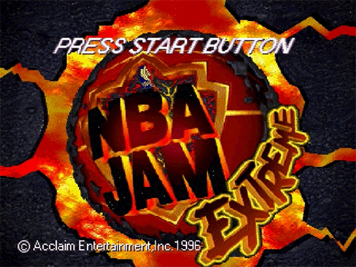 NBA Jam Extreme title screen for Sega Saturn
